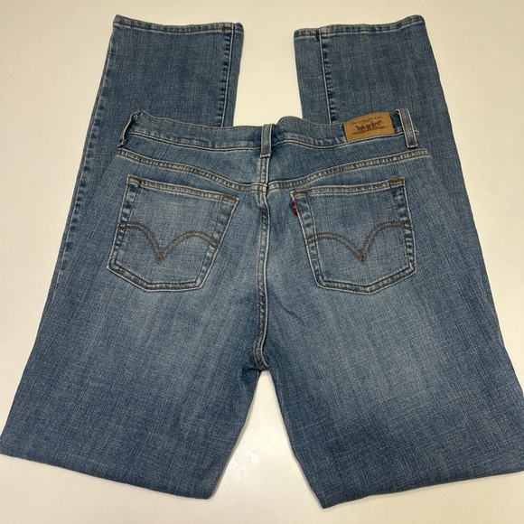 Levi's 505 Women's Classic Straight Jeans size 10L Medium wash with stretch - Picture 3 of 10